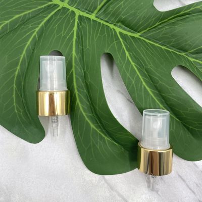 Gold Fine Mist Pump Sprayer 20/410 Aluminum Closure 0.12ML 0.16ML
