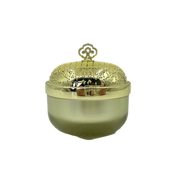 Golden Clear Plastic Cosmetic Containers Luxury Cream Jar 5g 15g Round Metallized