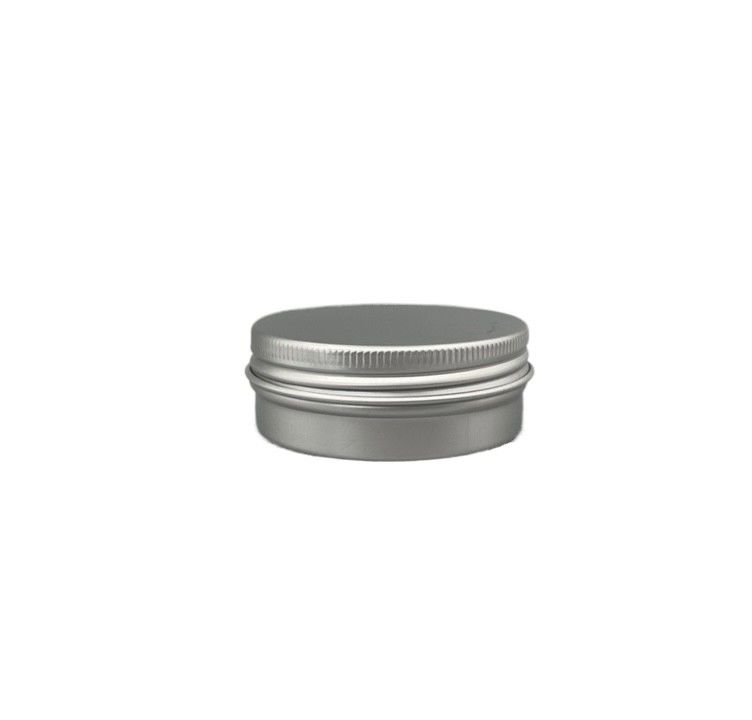 Small 60ml 80ml Aluminium Tin Jars Round Edge Screw Twist Top For waxes