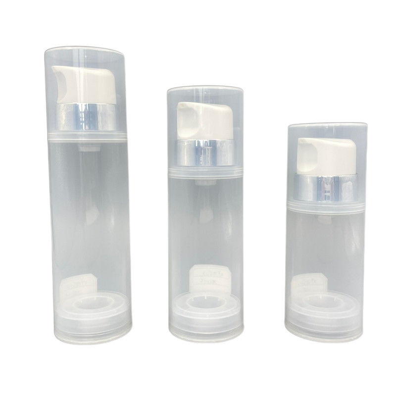Lotion 200ml 250ml Airless Pump Bottle Round Shape Big Capacity Offset Printing