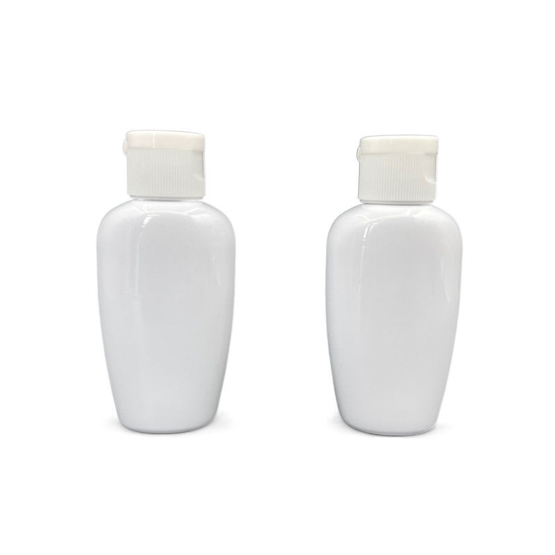 Oblate Style Plastic PET Pump Bottle Flat 50ml prevent oxygen With Cap