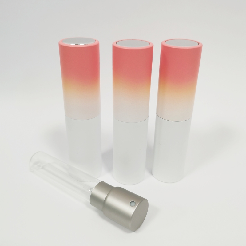 8ML Aluminum Shell Gradient Color Refill Spray And Bottle With Glass Inner Bottle