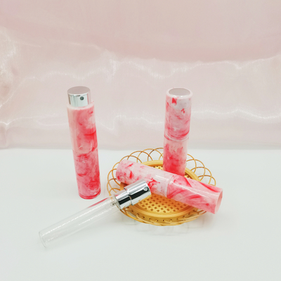 8ML เอบีเอสฝาครอบวัสดุฉีดหินอ่อนสีเติมน้ำหอมสเปรย์ขวดราคาที่แข่งขัน