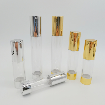 ขายร้อน 15ml 20ml 30ml Slim Design ขวดปั๊มสุญญากาศสำหรับบรรจุภัณฑ์เครื่องสำอาง