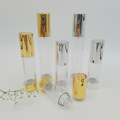 ขายร้อน 15ml 20ml 30ml Slim Design ขวดปั๊มสุญญากาศสำหรับบรรจุภัณฑ์เครื่องสำอาง