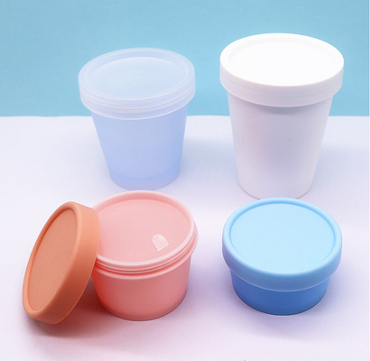 Mono Material PP ขวดเครื่องสำอาง 50ml 100ml 200ml 250ml ไอศกรีมถ้วยรูปร่าง Personal Care Jar