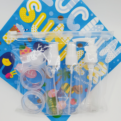 Pump Spoon Dropper Funnel ถุงล้าง PVC แบบกำหนดเองสำหรับขวดครีม Jar Travel Spray Bottle