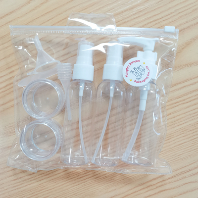 Pump Spoon Dropper Funnel ถุงล้าง PVC แบบกำหนดเองสำหรับขวดครีม Jar Travel Spray Bottle