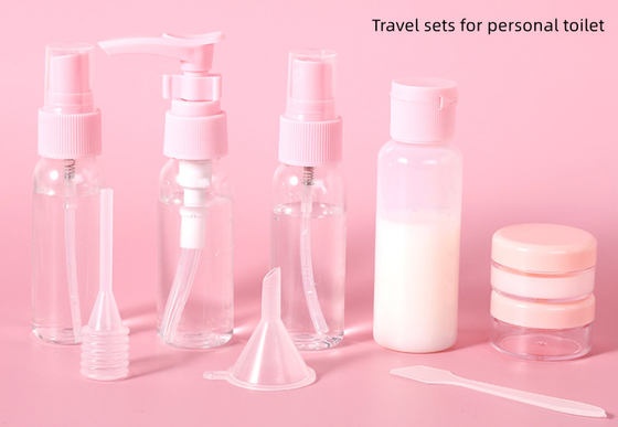 Pump Spoon Dropper Funnel ถุงล้าง PVC แบบกำหนดเองสำหรับขวดครีม Jar Travel Spray Bottle