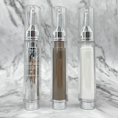 PETG/ABS/PP กระบอกฉีดยาเครื่องสำอางรูปร่าง 10ml 15ml ขวดสุญญากาศ