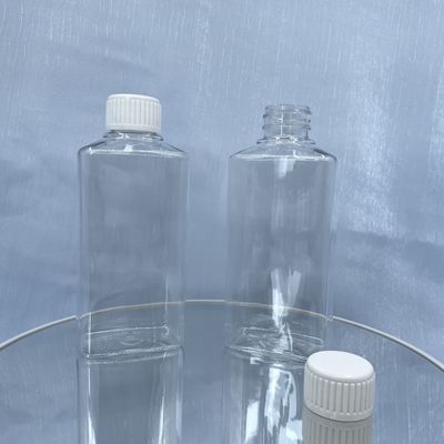 ขวดปั๊ม PET สี่เหลี่ยมรีฟิลน้ำยาบ้วนปาก 250ml ใสพร้อมฝาขาว