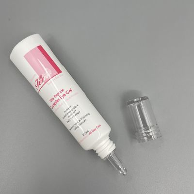 หลอดบีบเปล่าสีที่กำหนดเอง 20ml 40ml ฝาใสขนาดเส้นผ่าศูนย์กลาง 25 มม. สำหรับอายเจล