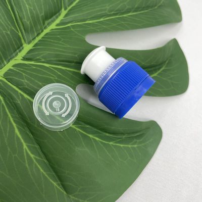 แผ่นพลาสติกกันน้ำฝาพลิกด้านบน 28/410 Tamper Evidence Push Pull Bottle Tops