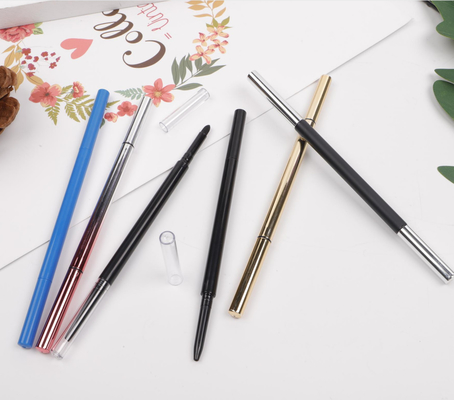 ดินสอเขียนคิ้วที่ว่างเปล่า Slim Style Make - Up Tools แปรงปัดคิ้วผ้าฝ้ายวัสดุ ABS